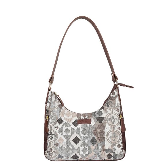 Abstract Pattern Tapestry Fabric Hobo Bag For Women | Shoulder Sling Bag - Picture 1 of 8